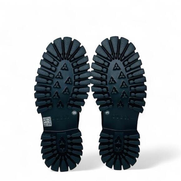 NIB Gucci GG Men's 9.5 US 10 Jacquard Canvas Ankle Chelsea Boots Black $1,150 - Picture 8 of 12